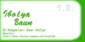 ibolya baun business card